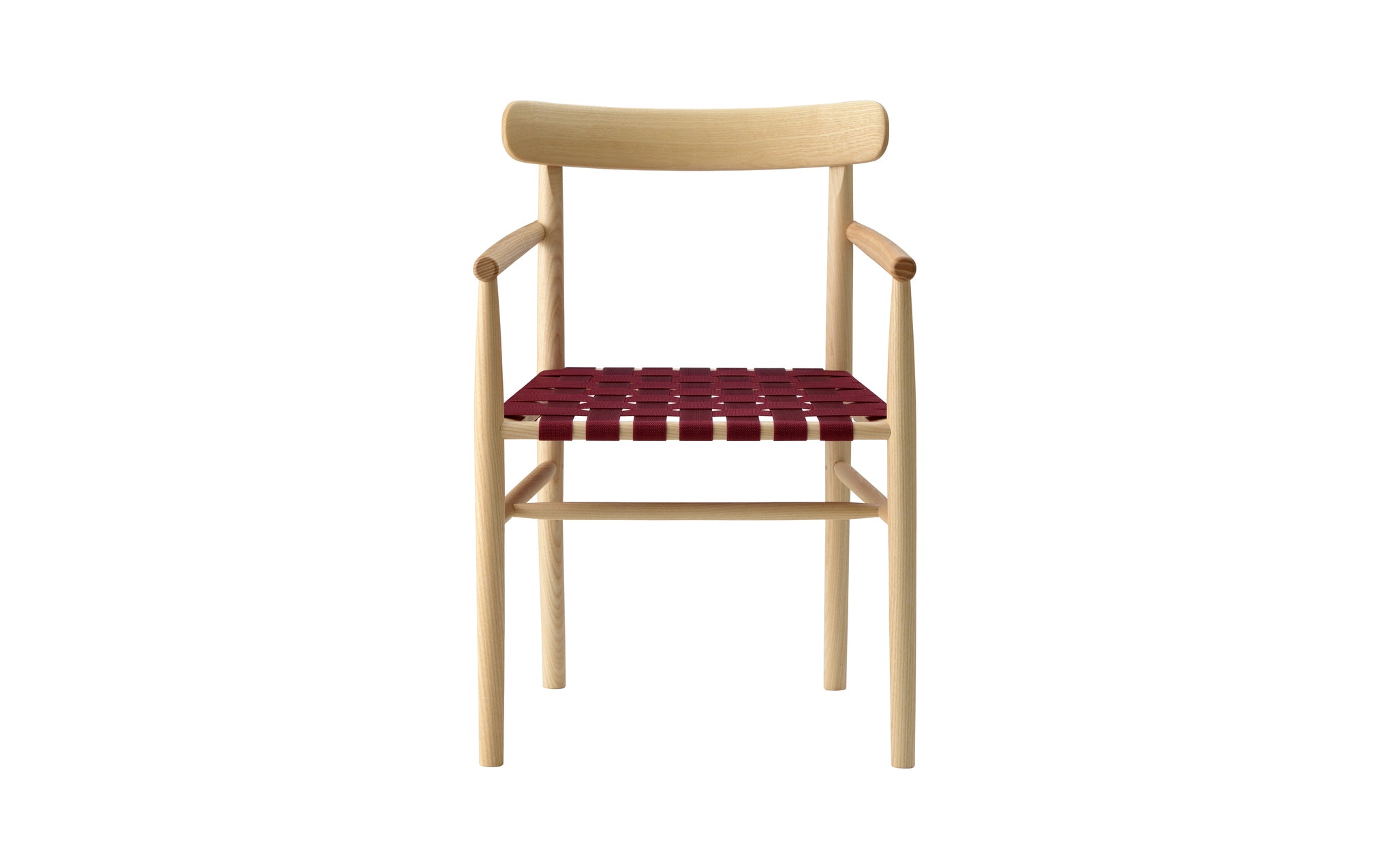 Lightwood armchair - webbed seat
