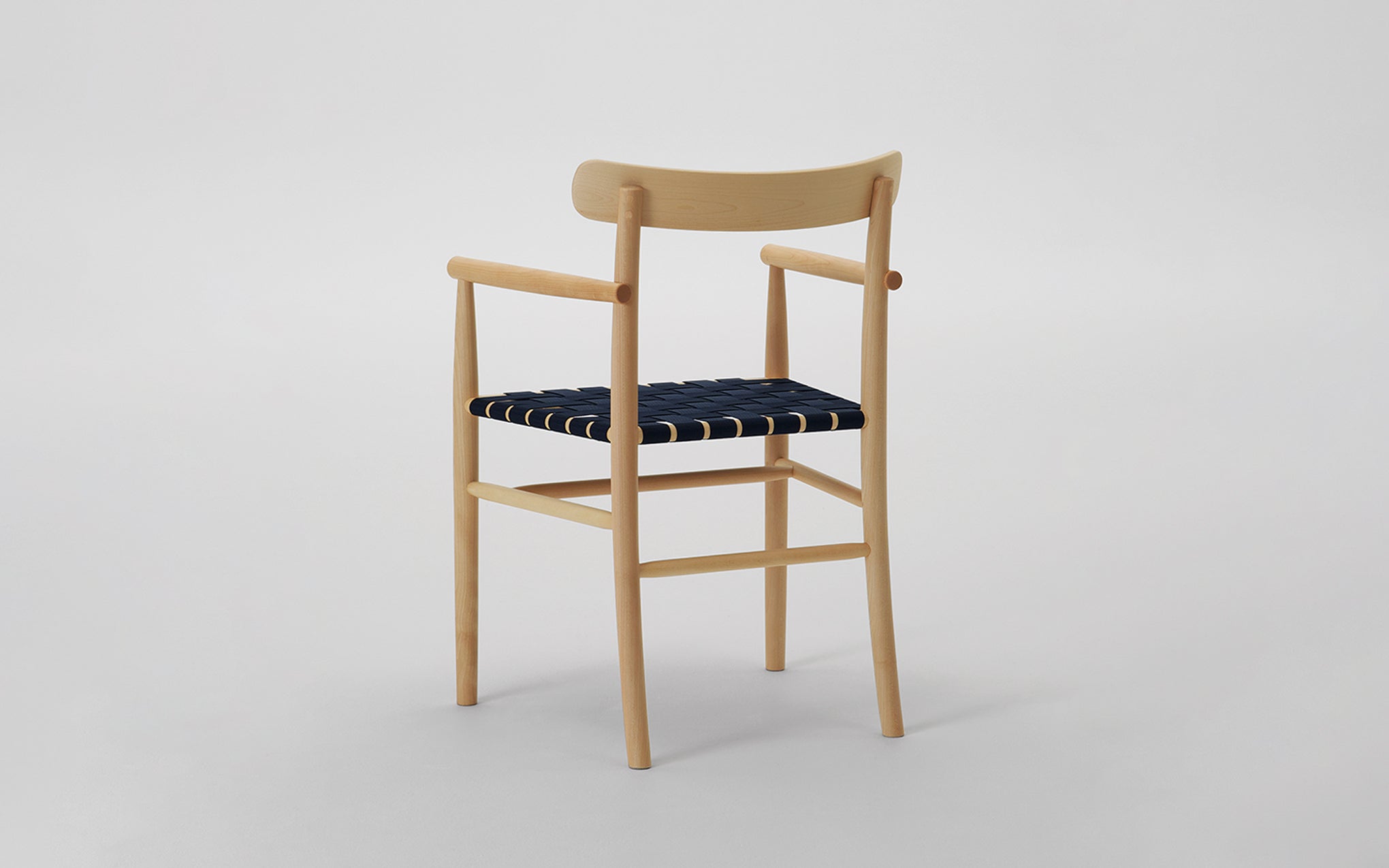 Lightwood armchair - webbed seat