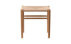 Lightwood low stool - paper cord seat