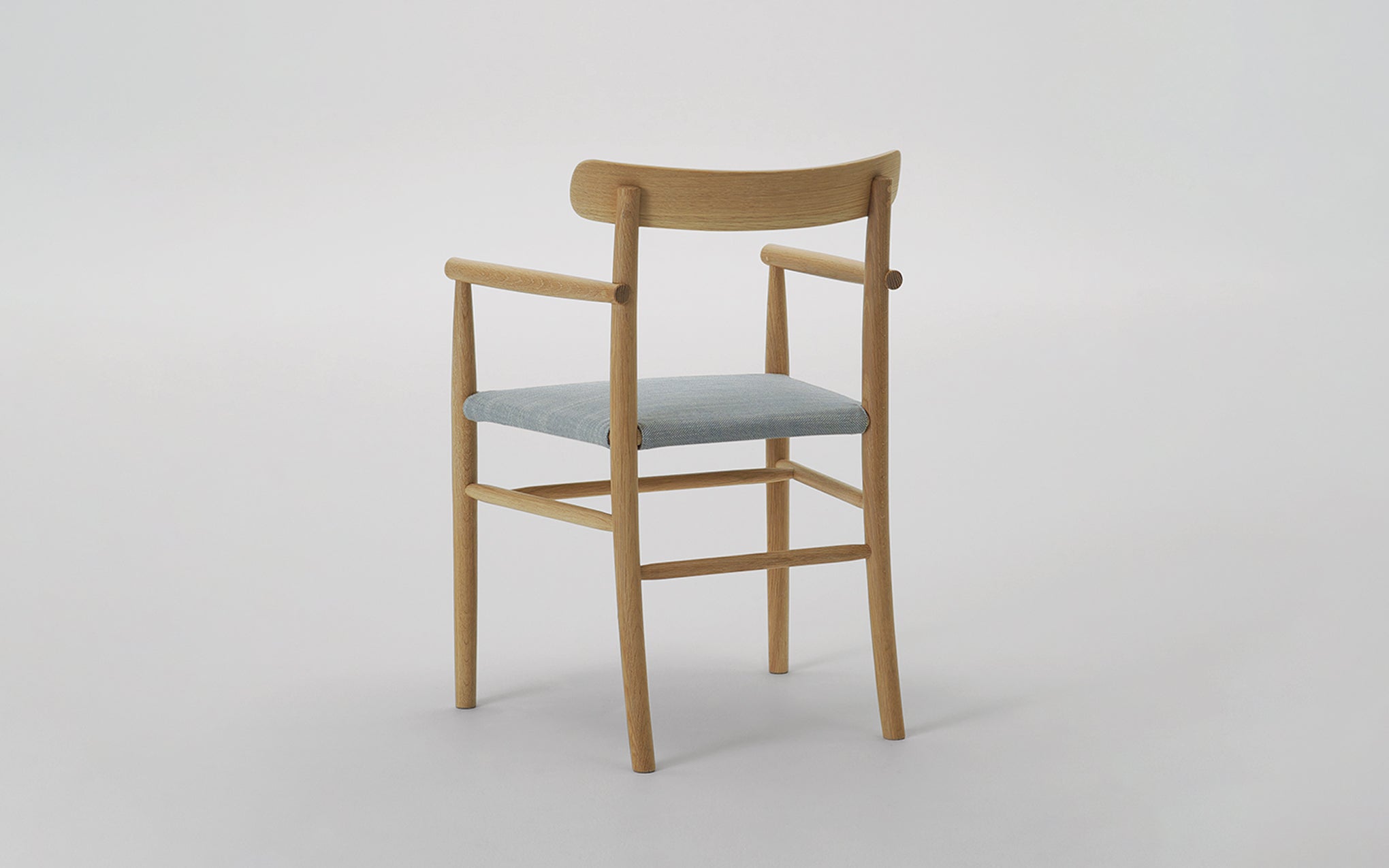 Lightwood armchair - cushioned seat
