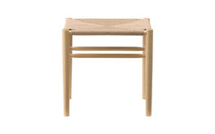 Lightwood low stool - paper cord seat