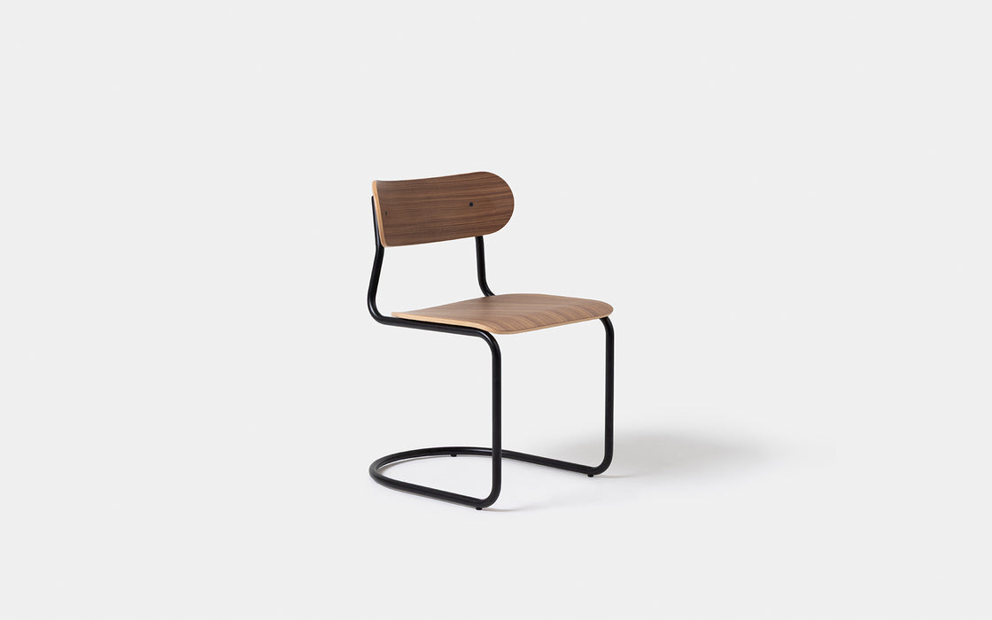 Ex-Display Archer cantilever chair - black & walnut