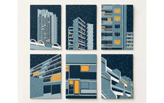 Modernist Estates Winter greeting cards - pack of 12