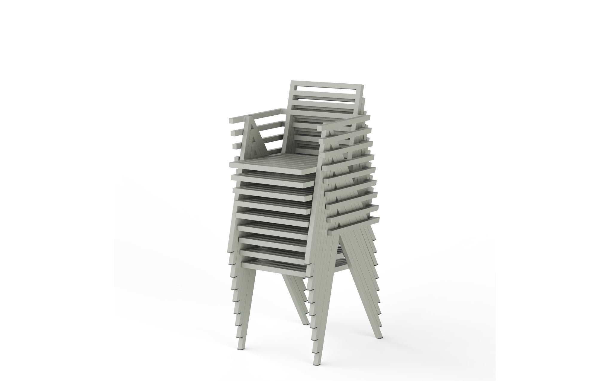 Stackable Armchars 19 Outdoors stacking armchairs by Butterfield Brothers for NINE | SCP