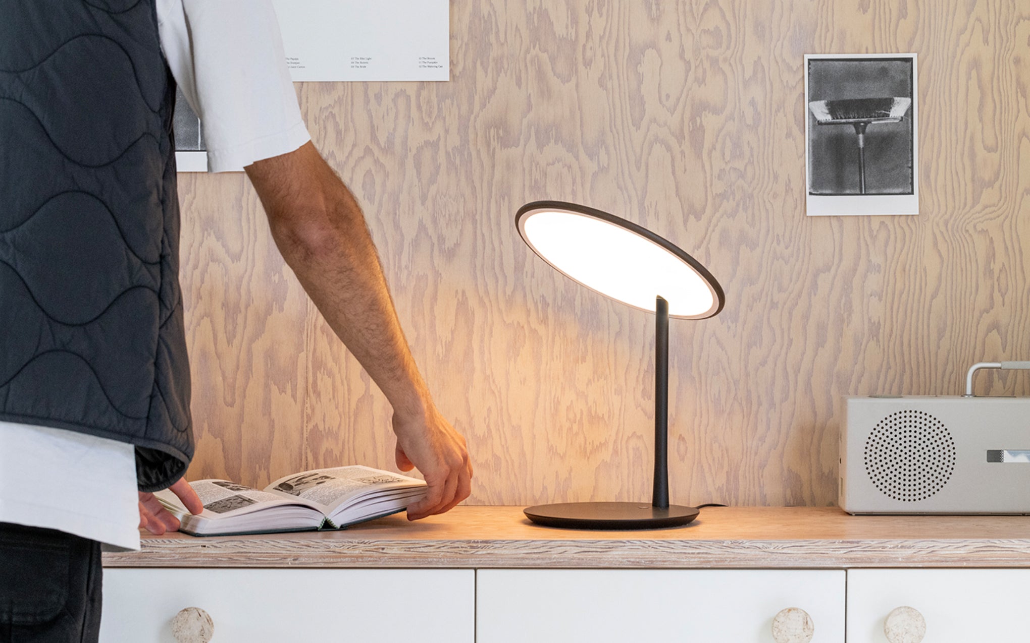 Disc table light by Tim Rundle for NINE | SCP