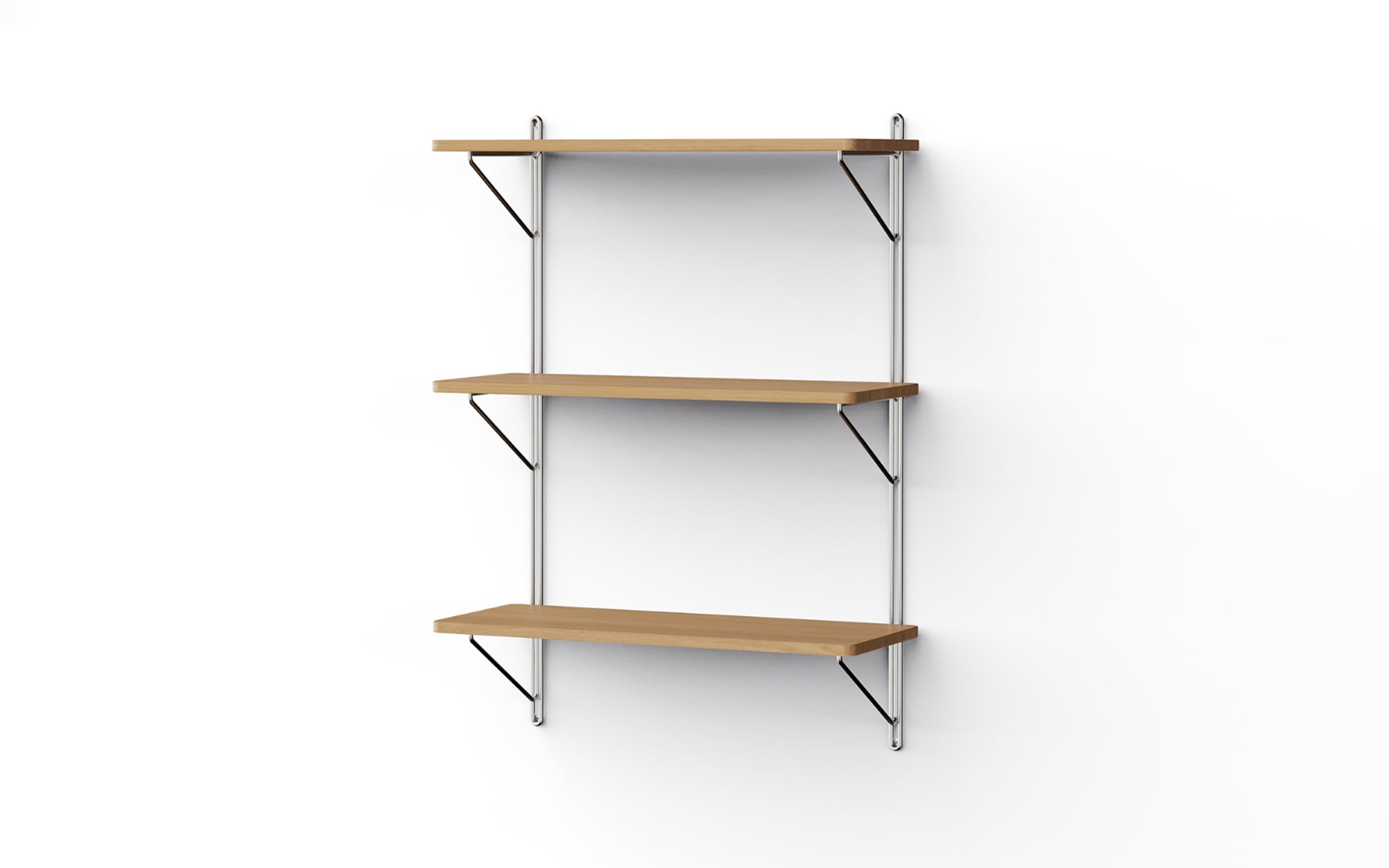 Inline wall shelving