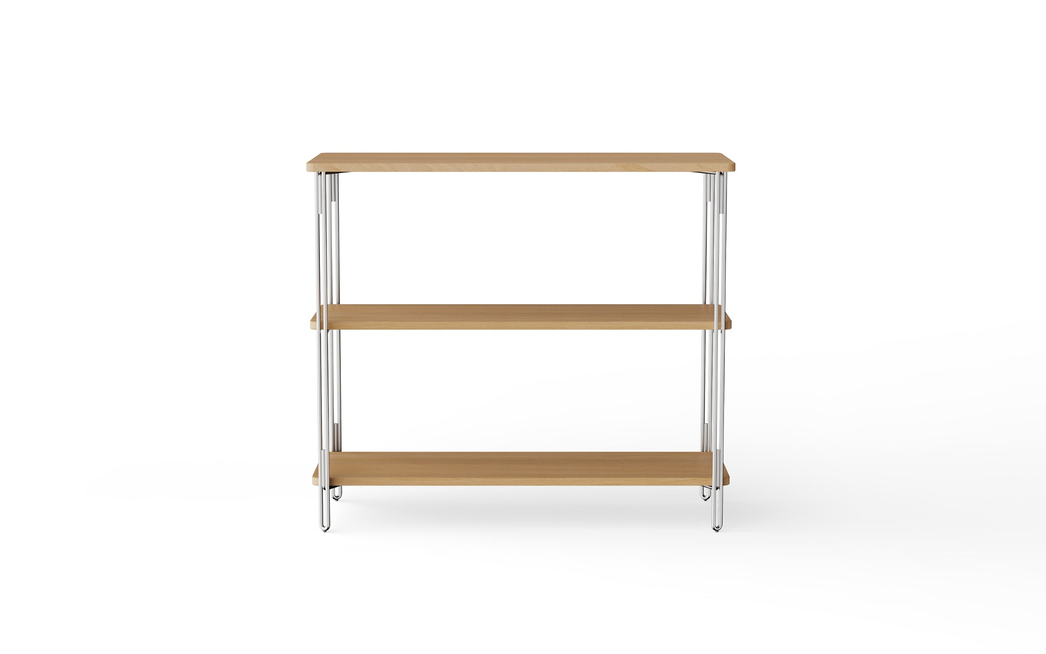 Inline floor shelving