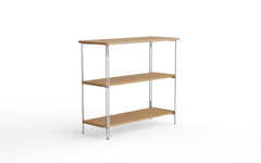 Inline floor shelving