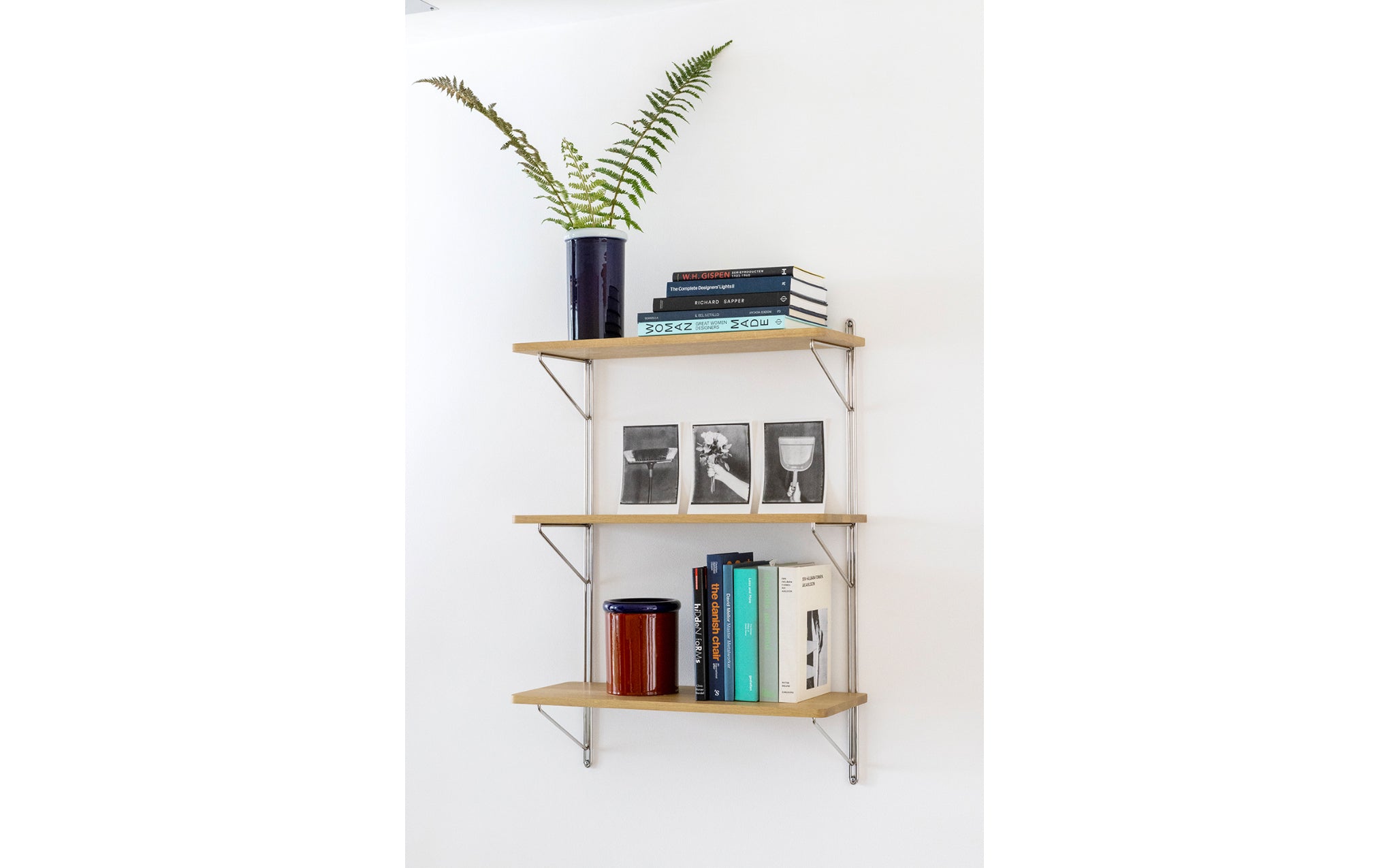 Inline wall shelving