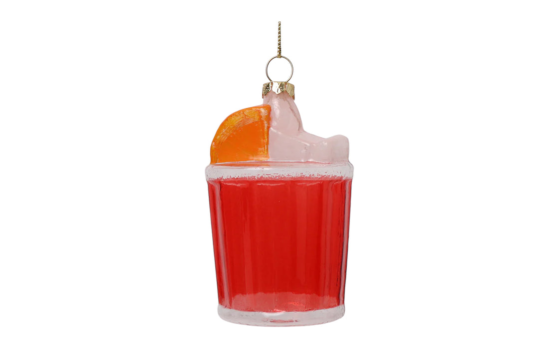 Negroni glass decoration