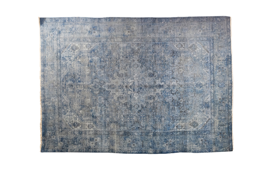 Vintage shaved rug - navy