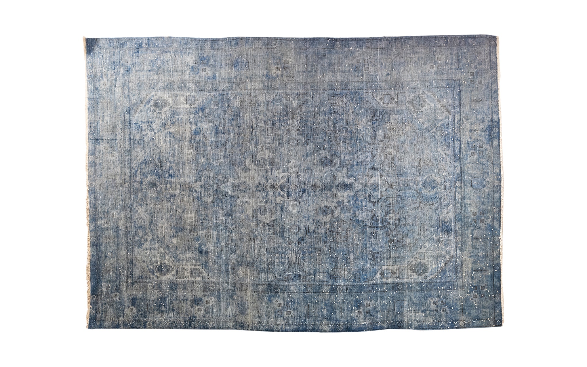 Vintage shaved rug - navy