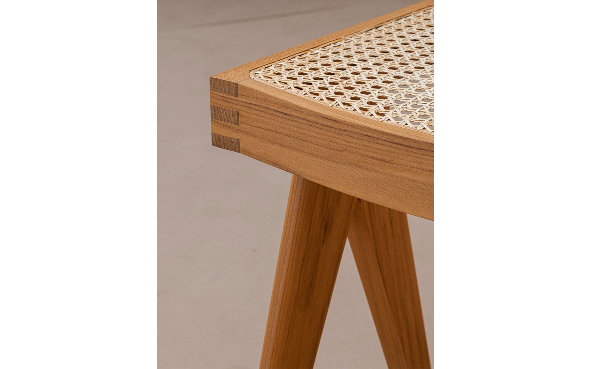 Low cane stool
