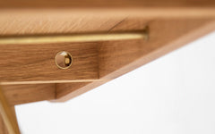 Oak display cabinet on legs