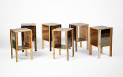 Bedside table in Scrapwood