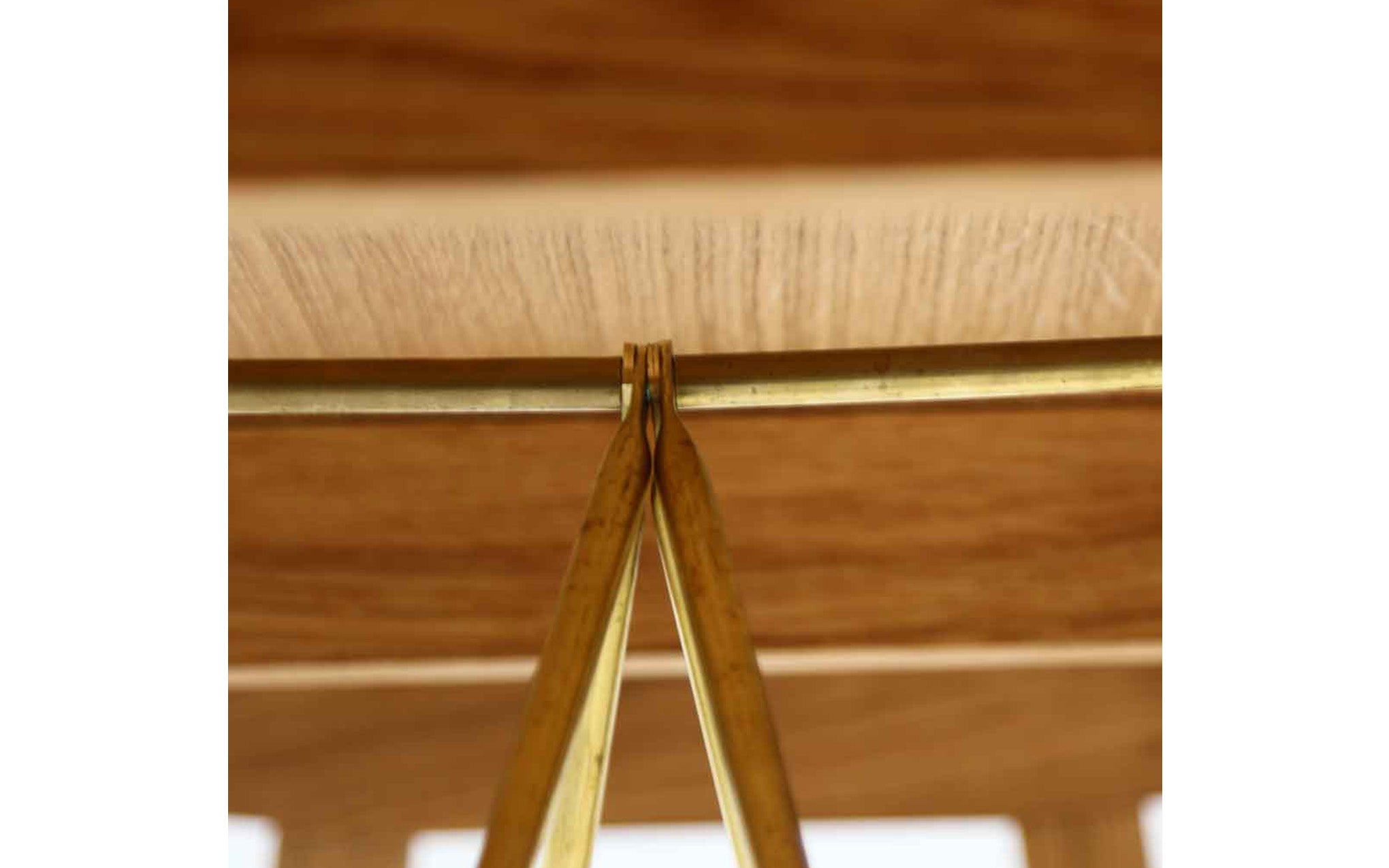 Oak display cabinet on legs