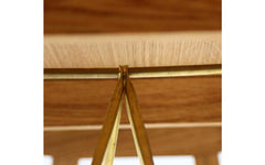 Oak display cabinet on legs