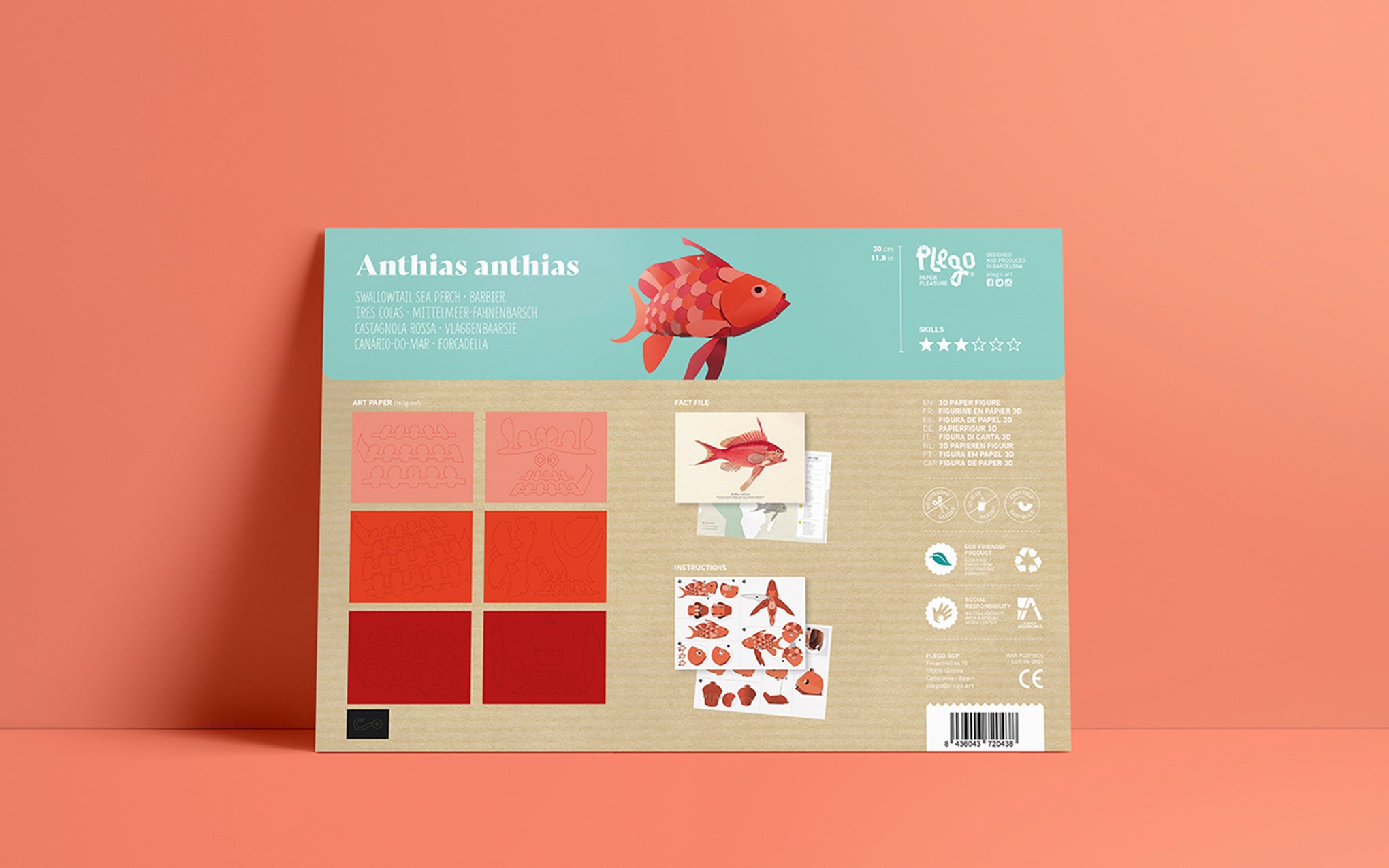 3D Paper Model - Anthias Anthias (Swallowtail Sea Perch)