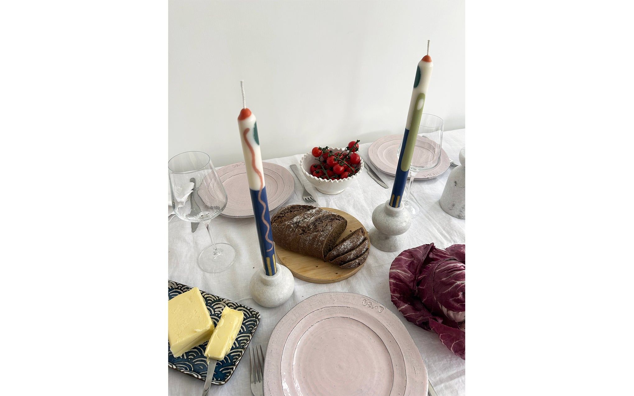 Terracotta dinner candles