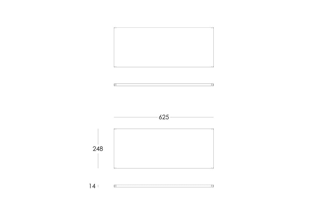 Parallel 600 shelves (Pack of 2)