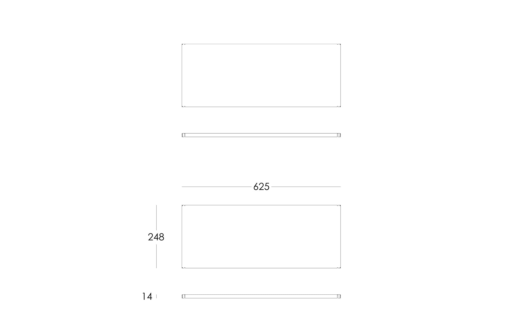 Parallel 600 shelves (Pack of 2)