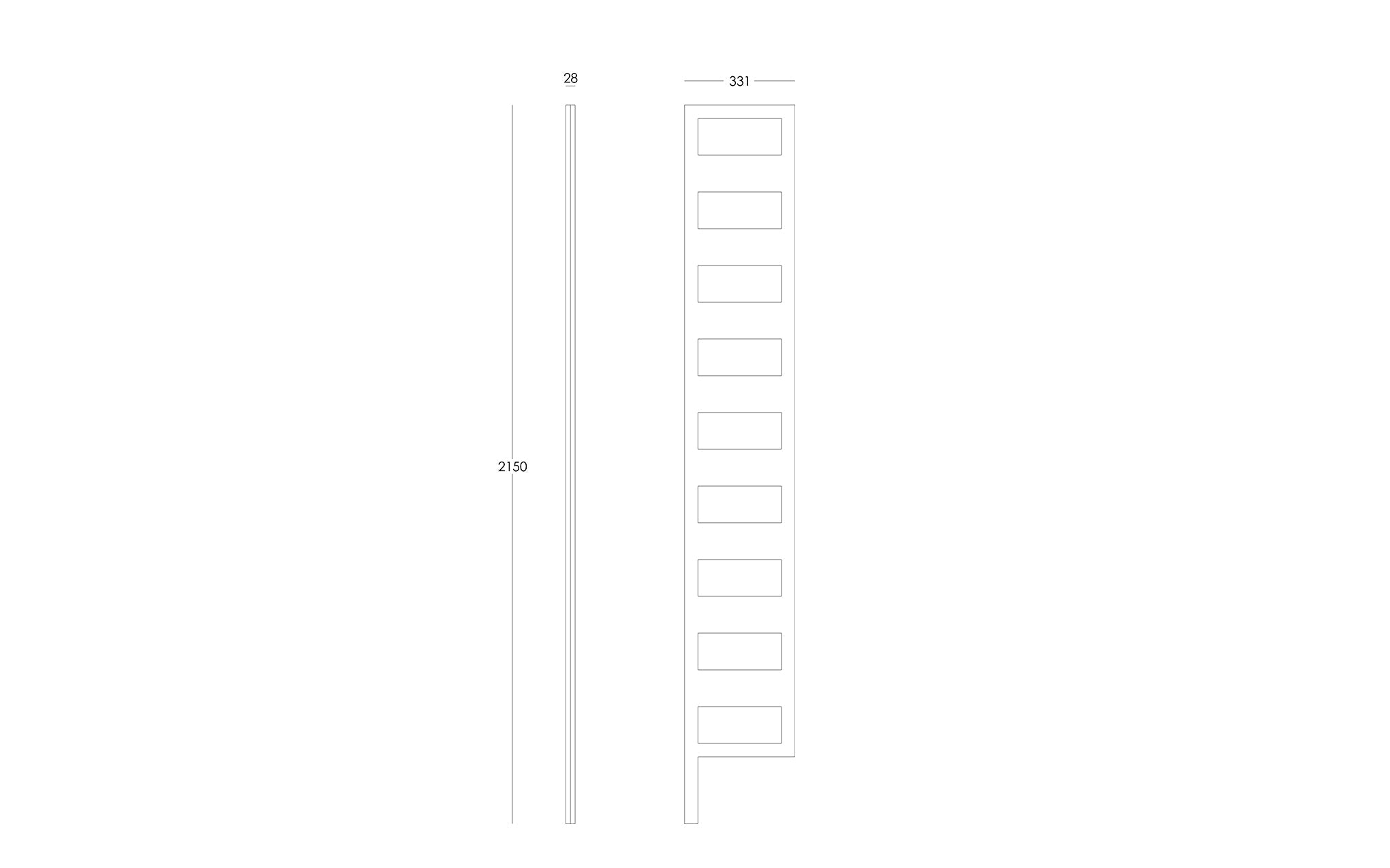 Parallel shelving upright
