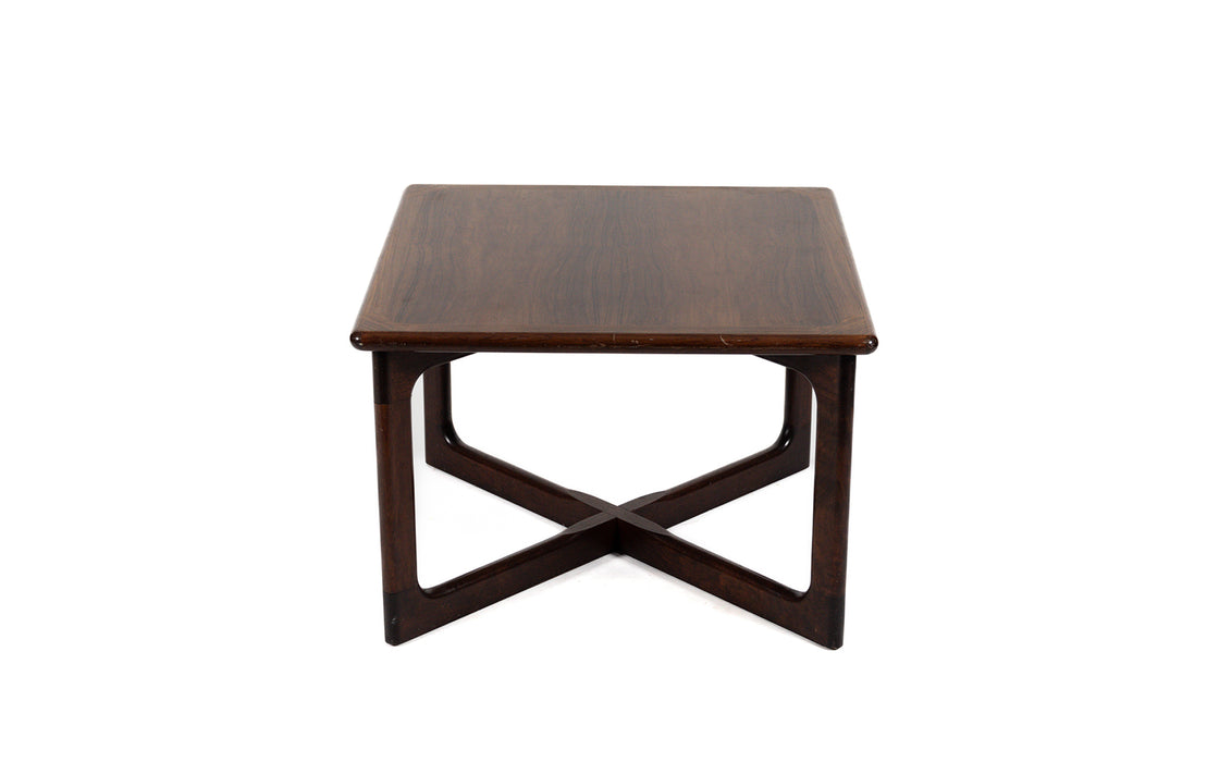 Vintage Rosewood 1960's coffee table with cross base