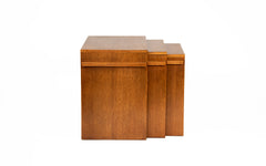 Bowman Brothers nest of 3 oak tables