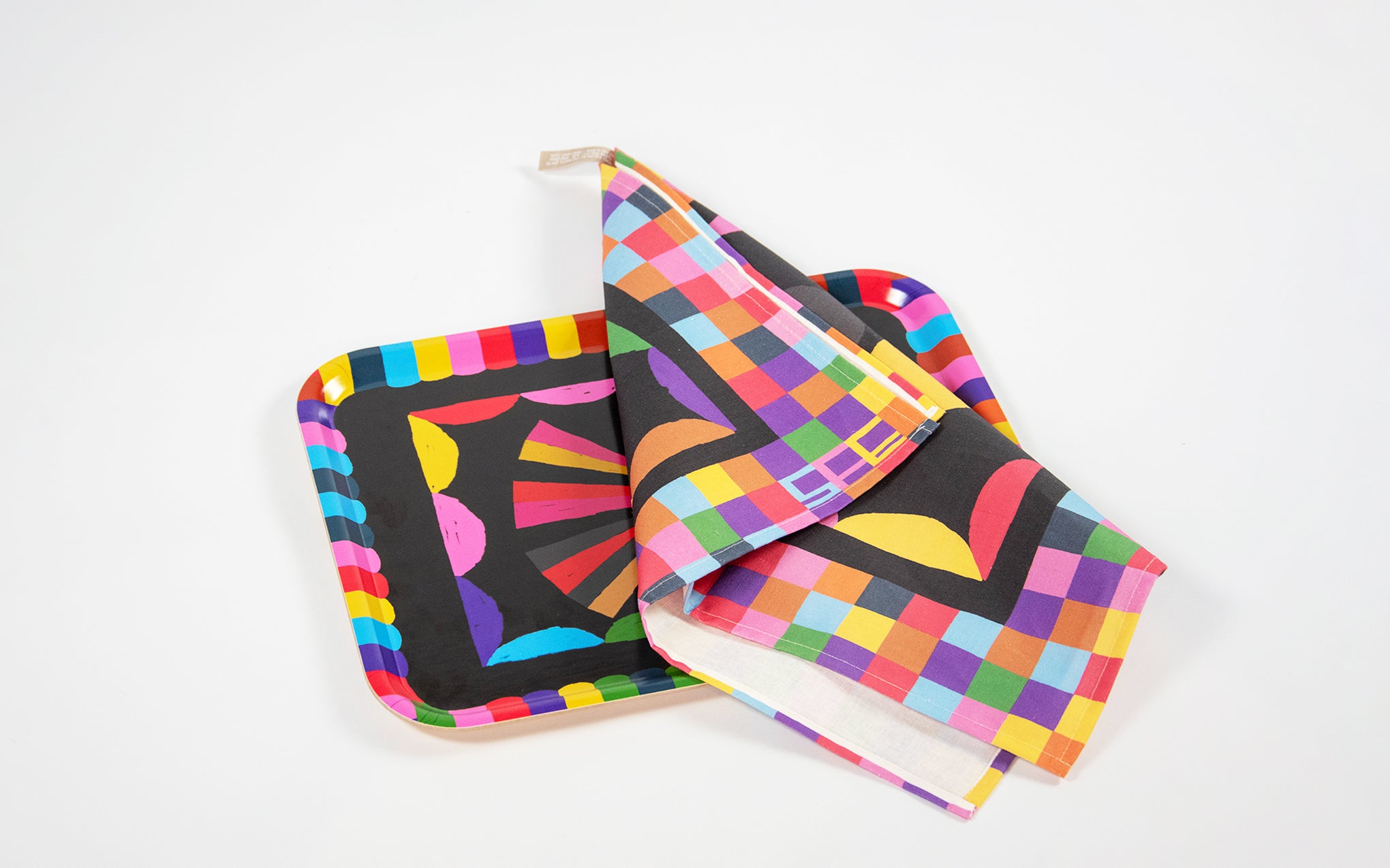 Colour Blocks tea towel