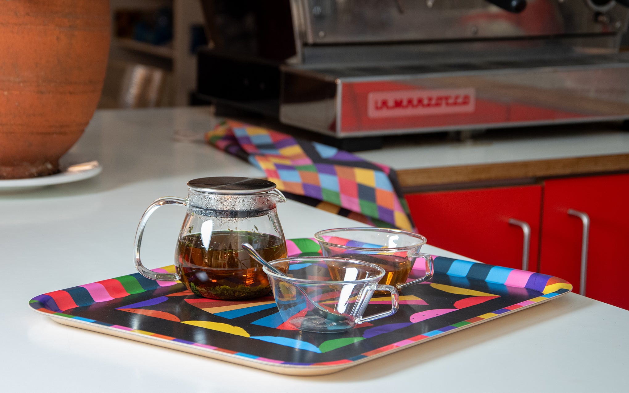 Colour Blocks tea towel