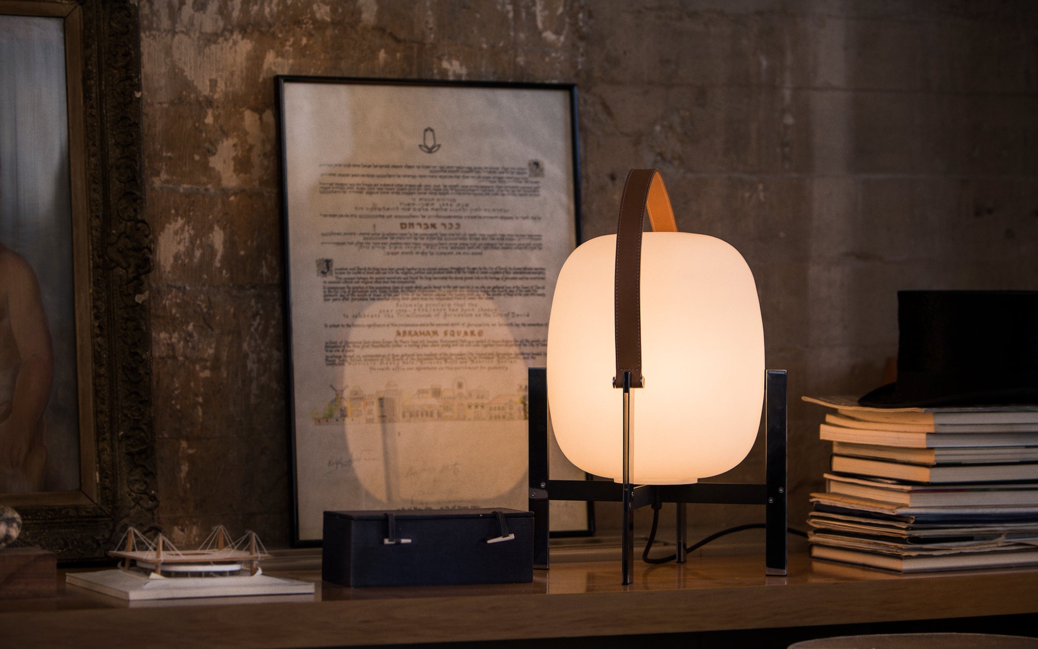 Cesta Metálica table light