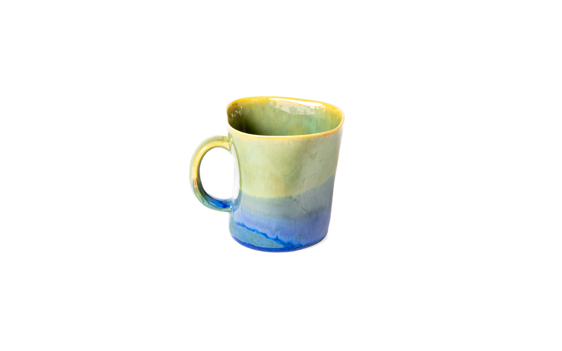 Distorted mug - blue & green