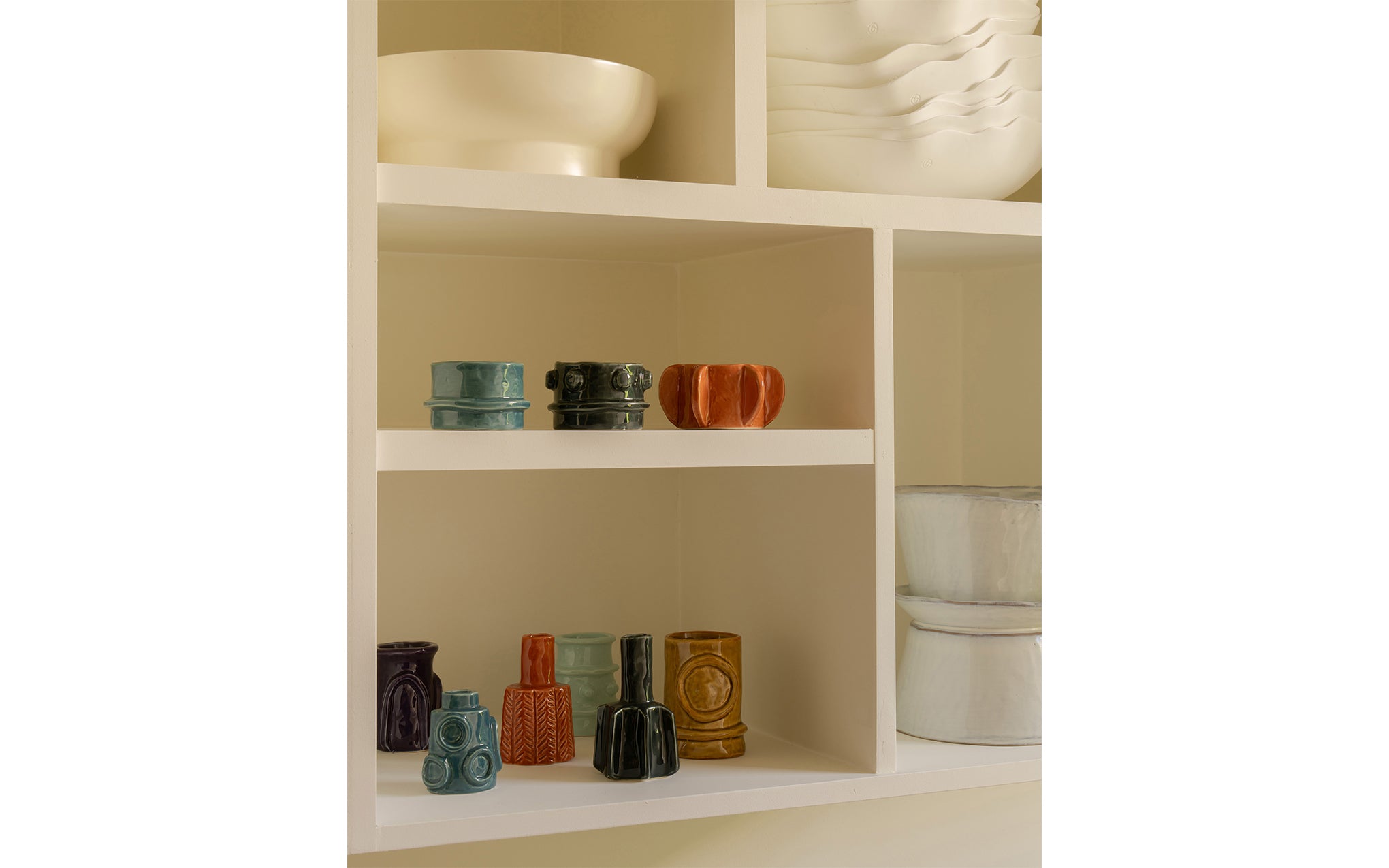 Molly glazed vases - set of six