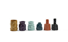 Molly glazed vases - set of six