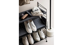 String metal shoe shelf