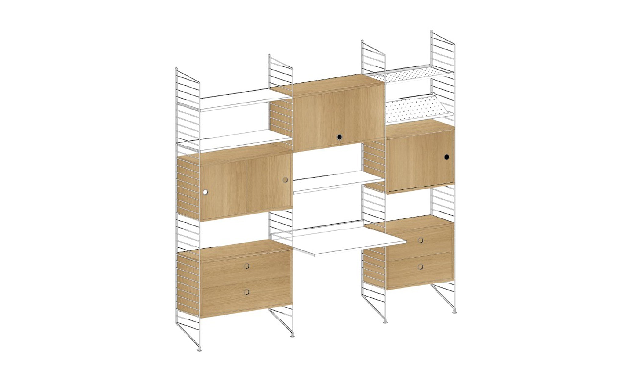 Ex-Display String shelving - workspace configuration