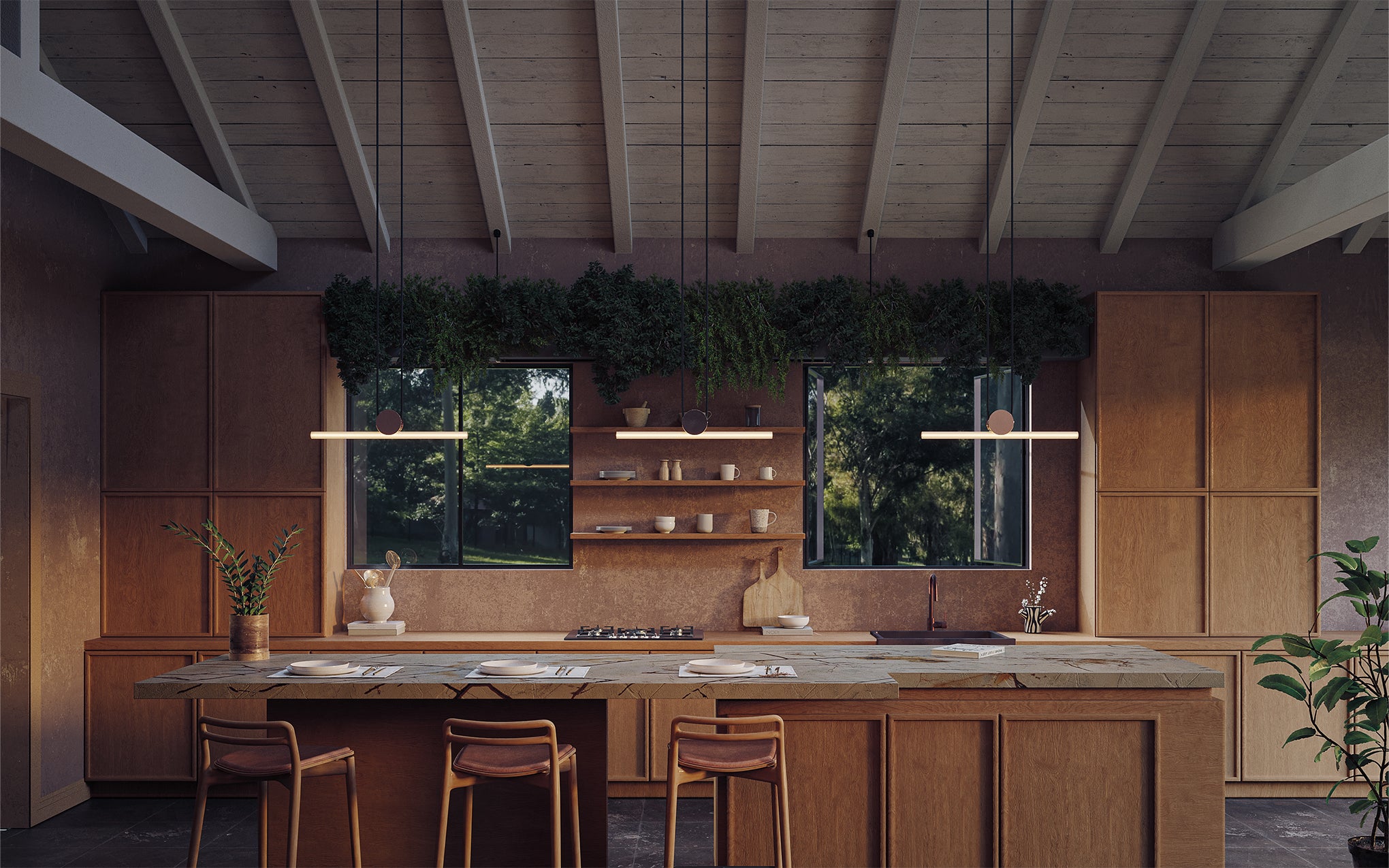 Kilter pendant light