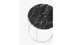 Wire stool with marble top