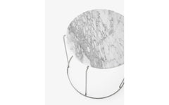 Wire stool with marble top