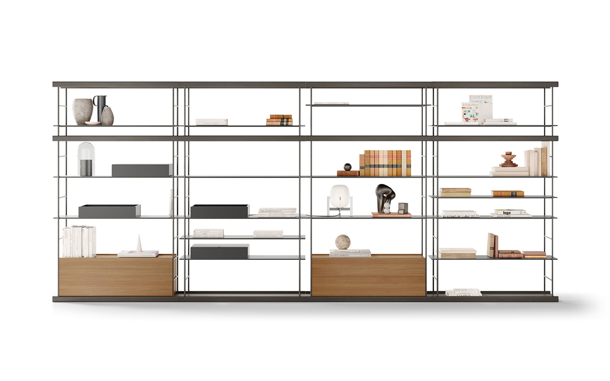 Bost shelving - walnut & kai black
