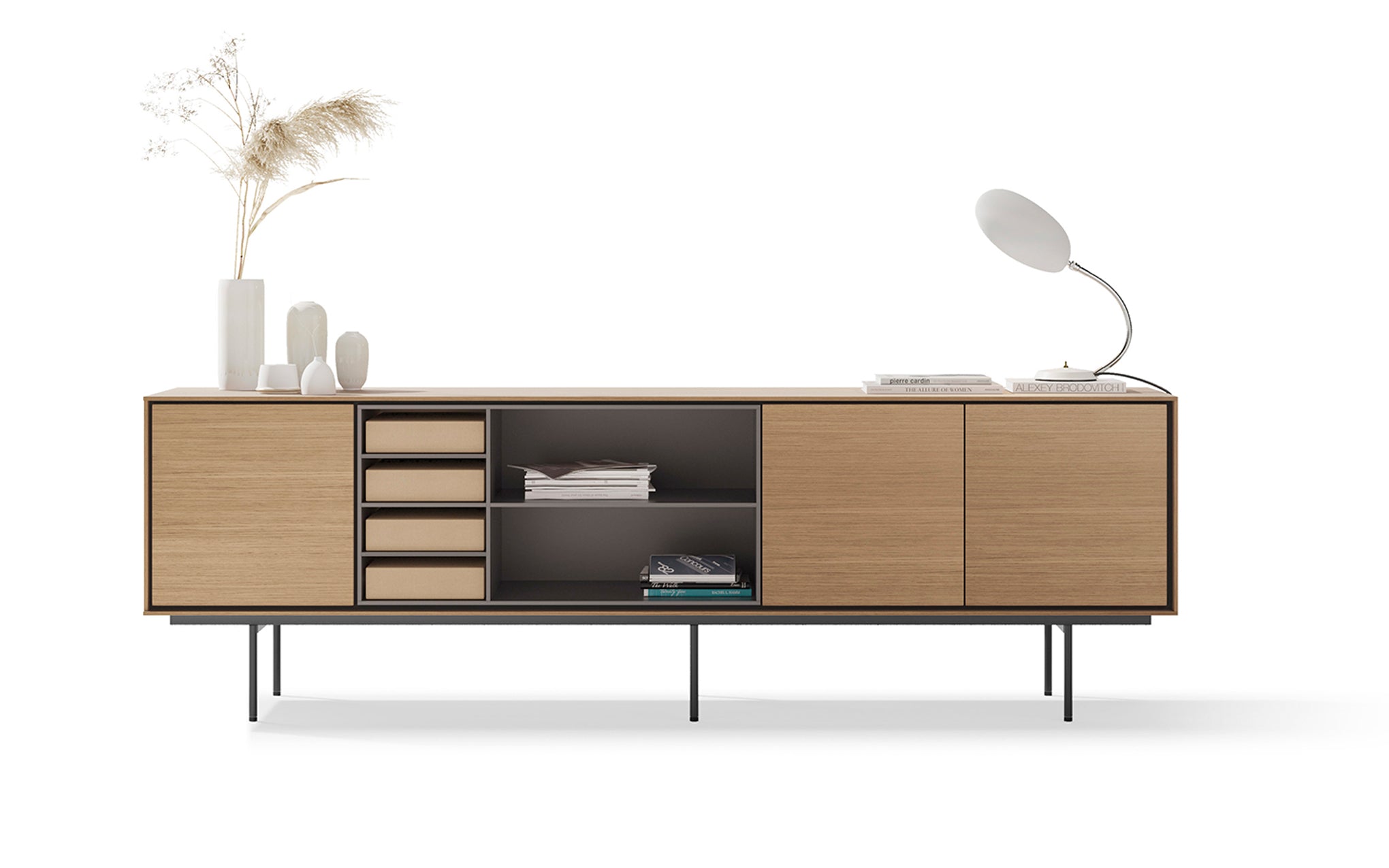 Aura sideboard - tobacco & graphite