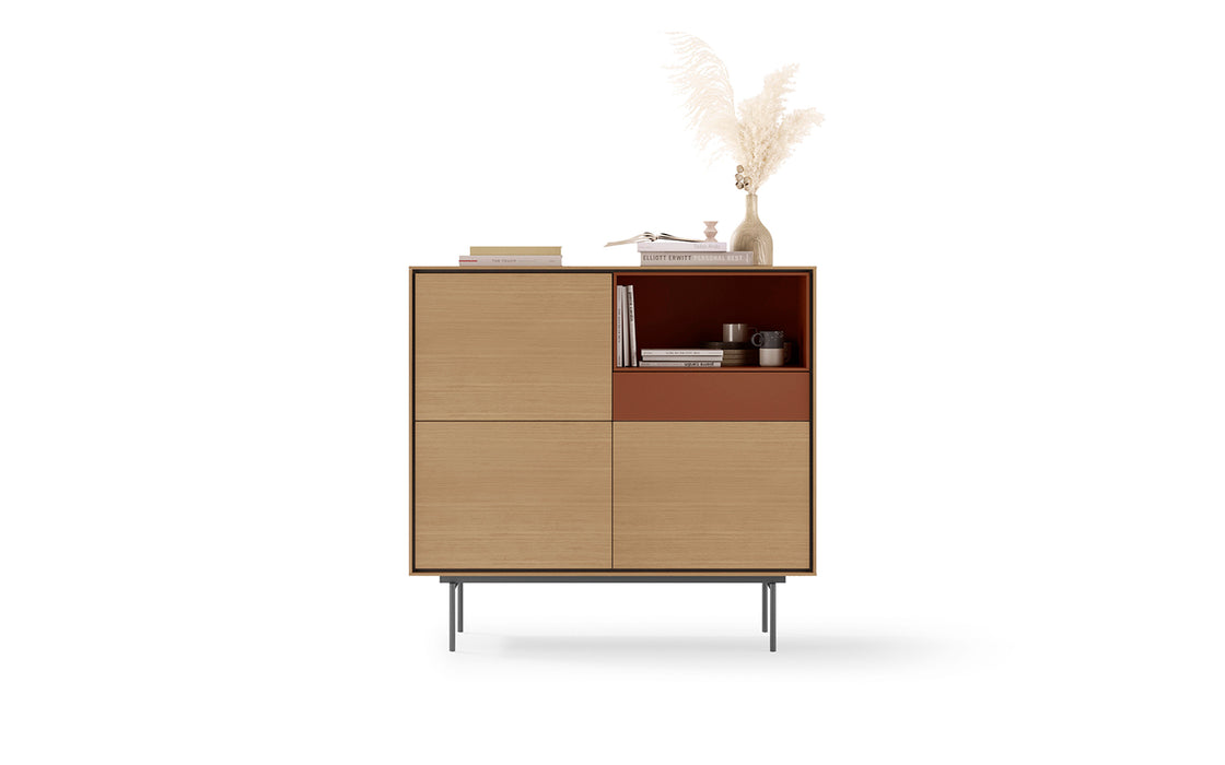 Aura sideboard - tobacco & brick