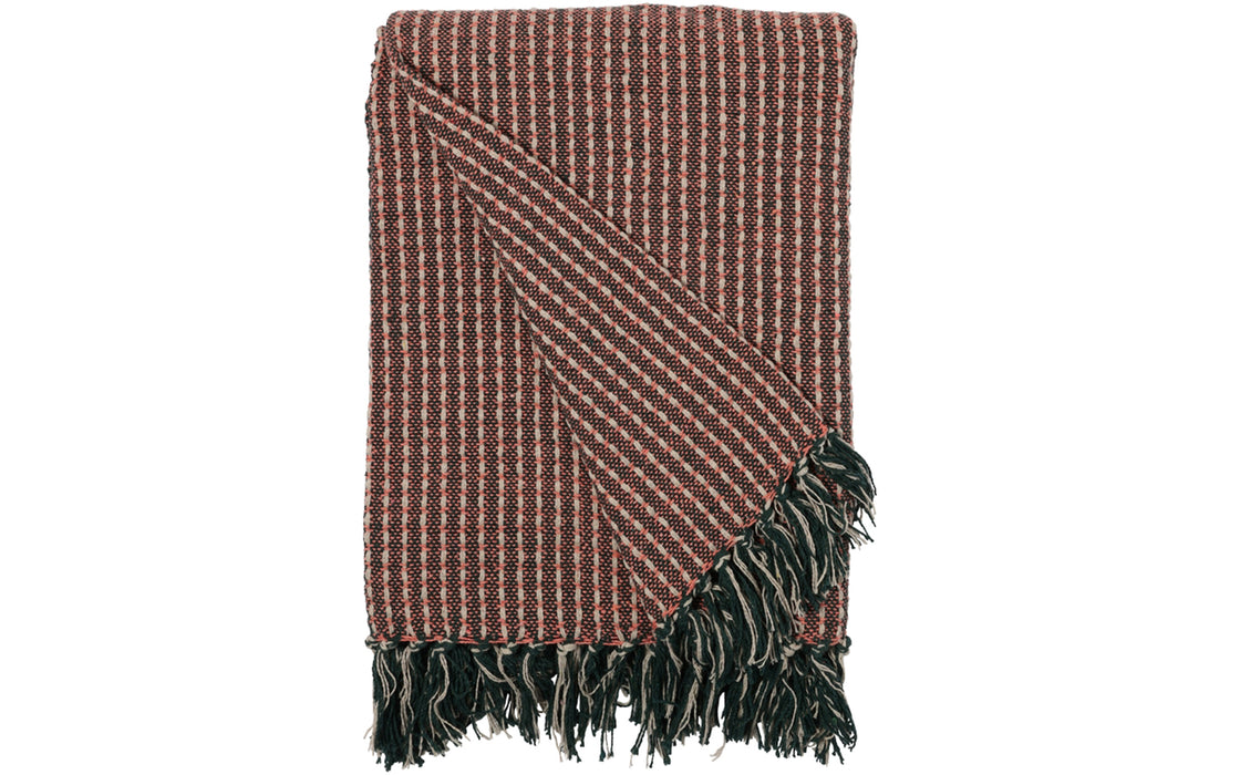 Throw - emerald & pink