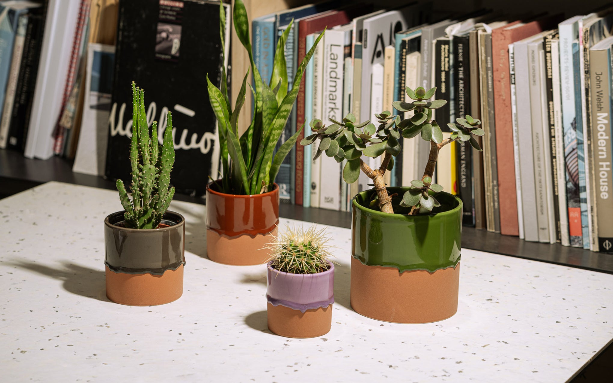 Drip ceramic planter