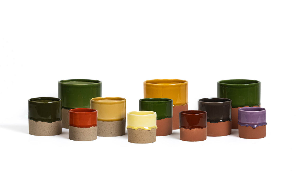 Drip ceramic planter