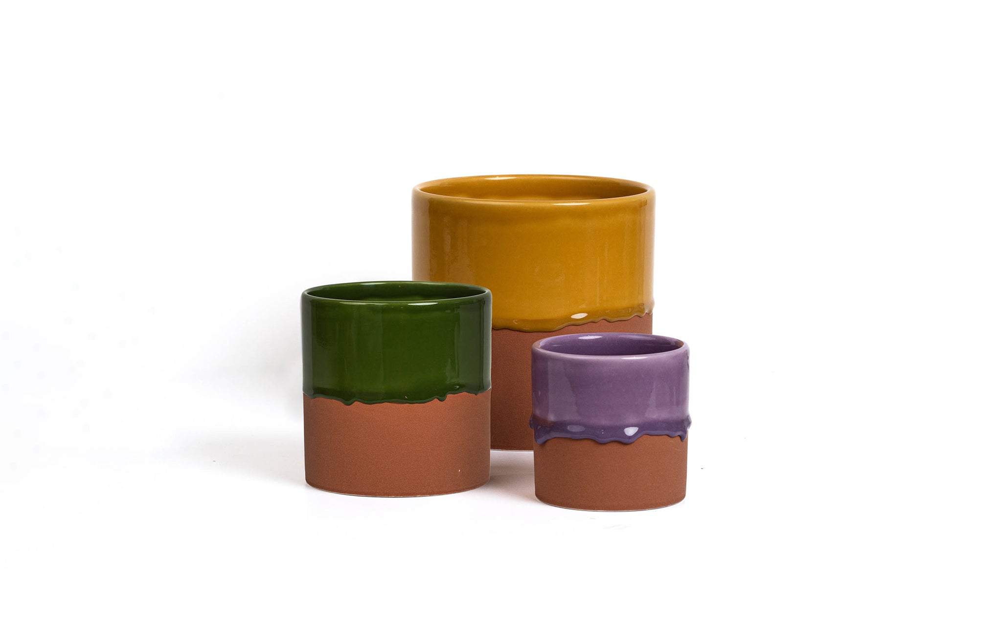 Drip ceramic planter