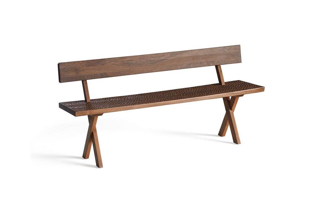 Touch bench with backrest