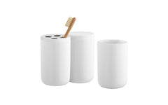 Ceramic toothbrush holder, container and cup