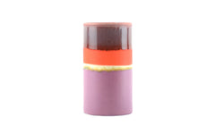 Cylinder vase - blue, red, yellow & purple
