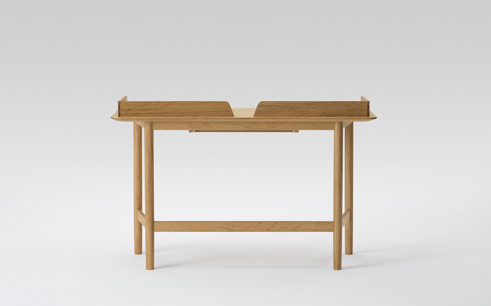 Lightwood desk - panel & drawer